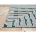 thumbnail image 5 of HR Waterproof Geometric Striped Outdoor Rug: Stain/Fade-Resistant Gray/Blue and Multicolor, 5 of 5