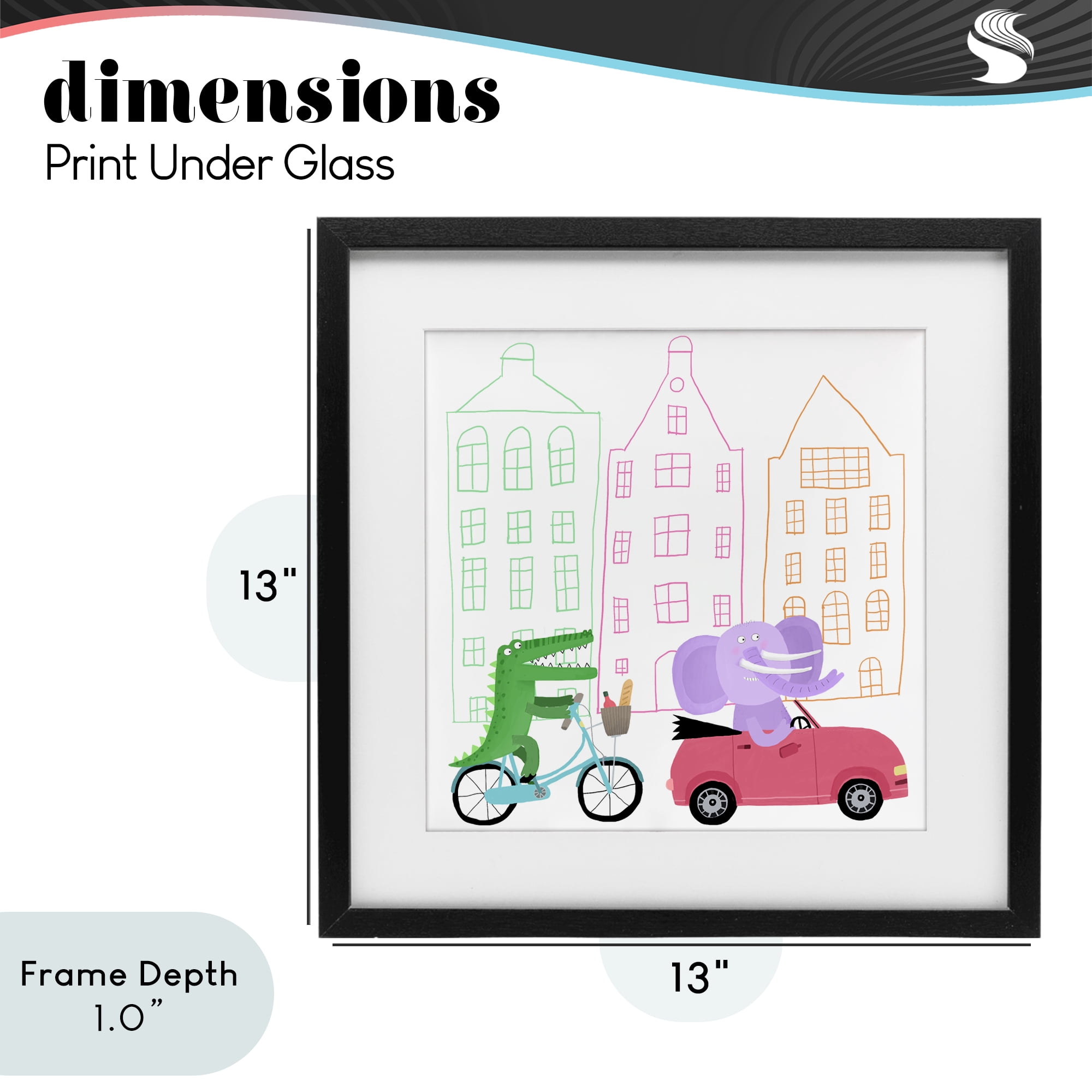 Stupell Industries Amsterdam Buildings & Animals Black Framed Print Under Glass, design by Carla Daly