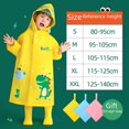thumbnail image 4 of Chubasquero para niños, poncho grueso resistente al desgaste para bebés y niños, impermeable y transpirable para todo el cuerpo con diseño de dinosaurio para jardín de infantes, 4 of 5