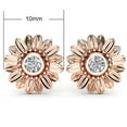 thumbnail image 7 of UDIYO Elegant Sunflower Inlaid Cubic Zirconia Women Fashion Jewelry Ear Stud Earrings, 7 of 7