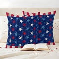 thumbnail image 4 of Pack of 2 Outdoor Pillow Covers 18x18 Inch Waterproof 4th of July Throw Pillow Covers,Decorative Couch Pillow Shams Protectors Star Red Stripes Wood Independence Day Patio Pillowcases Cushion Covers, 4 of 8