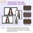 thumbnail image 3 of QUEENTAS 42 Inch Brown Wig with Bangs Long Brown Wigs for Women Synthetic Straight Hair Party Daily Wear to Easy Apply, 3 of 9
