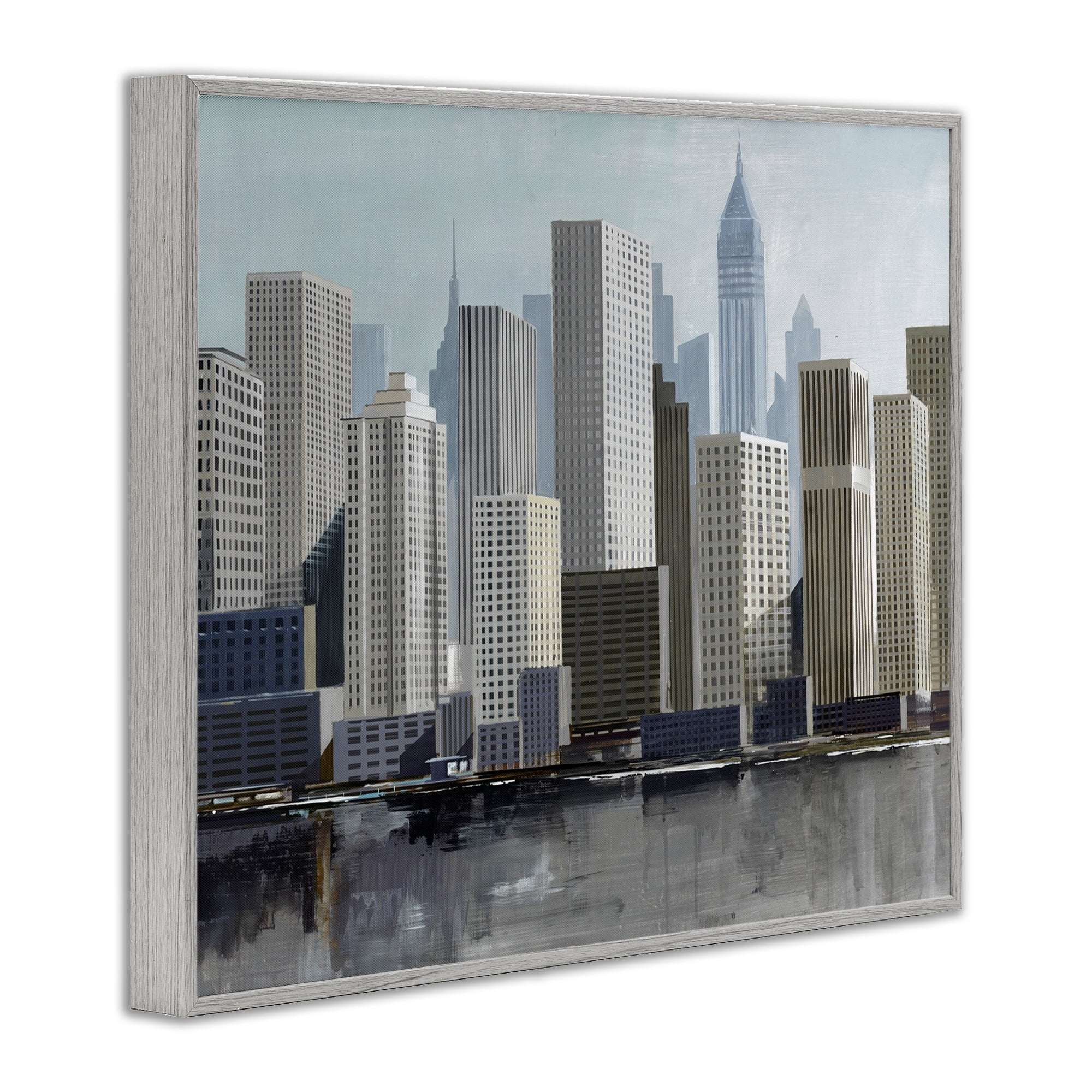Stupell Industries New York City Sans Bridge Gray Framed Giclee Art, design by Lorenzo Collective