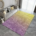 thumbnail image 2 of Purple Yellow Gradient Pattern Area Rug, Trendy Beautiful Square Carpet Outdoor Indoor Washable Rug, Art Floor Mat Indoor Rugs Soft Mats for Bedroom Living Room 5x7ft, 2 of 7