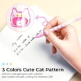 thumbnail image 3 of Gel Pens, 0.5mm Retractable Gel Ink Rollerball Pens Fine Point, Cute Gel Pens with Colored Cat Pattern Smooth Writing for Office School Gift Women Men 12 Pack, 3 of 6