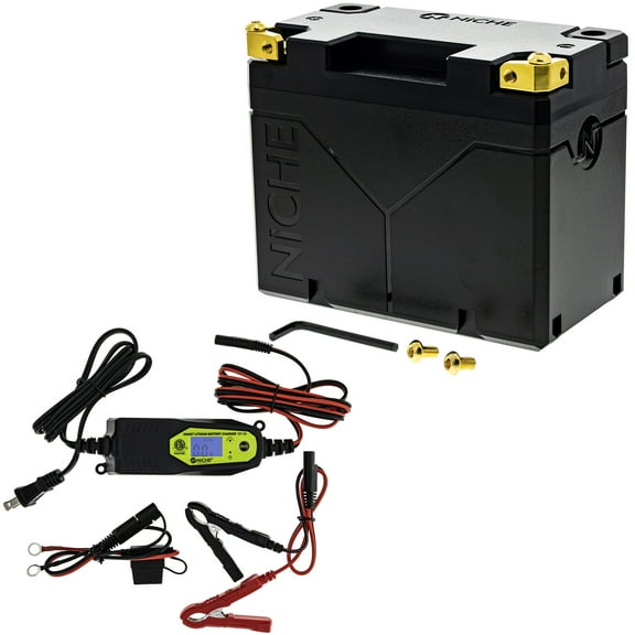 Niche Lithium Battery with Charger YTX14AH-BS for Polaris Yamaha Suzuki ATV MK1015036