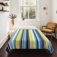 thumbnail image 4 of Blue Stripe Large Tapestry for Bedroom Wall Hanging Tapestry, Yellow Colorful Striped Modern Abstract Ceiling Backdrop Tapestries Poster Blanket Wall Decor for Teens Room Living Room Dorm 86" x 104", 4 of 8