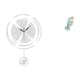 thumbnail image 5 of Reloj De Pared Acrílico Con Números Arábigos Grandes Y Figura De Mujer Playera De Resina Para Cocina, Estudio, Sala De Estar, Decoración Rústica., 5 of 8