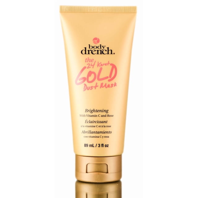 Mascarilla facial corporal empapada en polvo de oro de 24 quilates con vitamina C, 90 ml