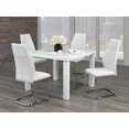 thumbnail image 1 of Topline Home Furnishings 5pc White Lacquer Dining Set, 1 of 2