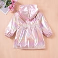 thumbnail image 4 of Spring Hooded Jackets for Girls and Boys Zipper Long Sleeved Elastic Waist With Velvet Coat Colorful Cool Zipper Jackets, 4 of 9
