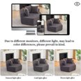 thumbnail image 3 of Leumius 54-inch Modern-style Hexagonal Single Lounge Chair, Chenille-Upholstered Sofa for Lounges, Game Rooms, Living Rooms and Bedroom Grey, 3 of 8