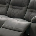 thumbnail image 5 of 84 Inch Manual Recliner Sofa, USB Charging Port, Slate Blue Faux Leather, 5 of 6