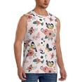 thumbnail image 2 of Haiem Men's Rose Flowers Print Tank Tops Summer Sleeveless Cut Off Workout T-Shirts Fitness Vest Athletic Undershirts-Medium, 2 of 8