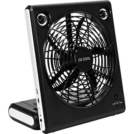 8" Battery Operated Fan w/MP3 speakers