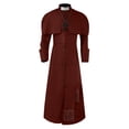 thumbnail image 5 of 2023 Clérigos Hombres Sotana Sacerdote Disfraz Obispo Iglesia Católica Romana Sotana Papa Pastor Padre Misa Misionero Túnicas Traje, 5 of 5