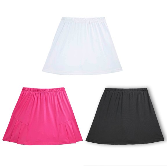 SILVERCELL 8-16T Teens Girls Casual Mini Skirts with Liner Women Ladies Athletic Solid Culottes Pleated Skater Skirt Skorts For Tennis, Golf, Running, Sports