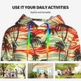 thumbnail image 4 of Lsque Colorful Hawaii Palms Pattern Casual Women's Hoodie,Hooded Sweatshirt with Kangaroo Pocket,Pullover Hoodie with Eye-catching Drawstrings-Small, 4 of 7