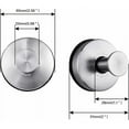 thumbnail image 5 of Anti-Fingerprint Steel Suction Cup Hooks, Durable Stainless Steel Reinstallable No Drilling for Bathroom Kitchen Robe Hanger, Small Size Smooth Surface Adhesion Classic And Simple Style, 2PCS, 5 of 5