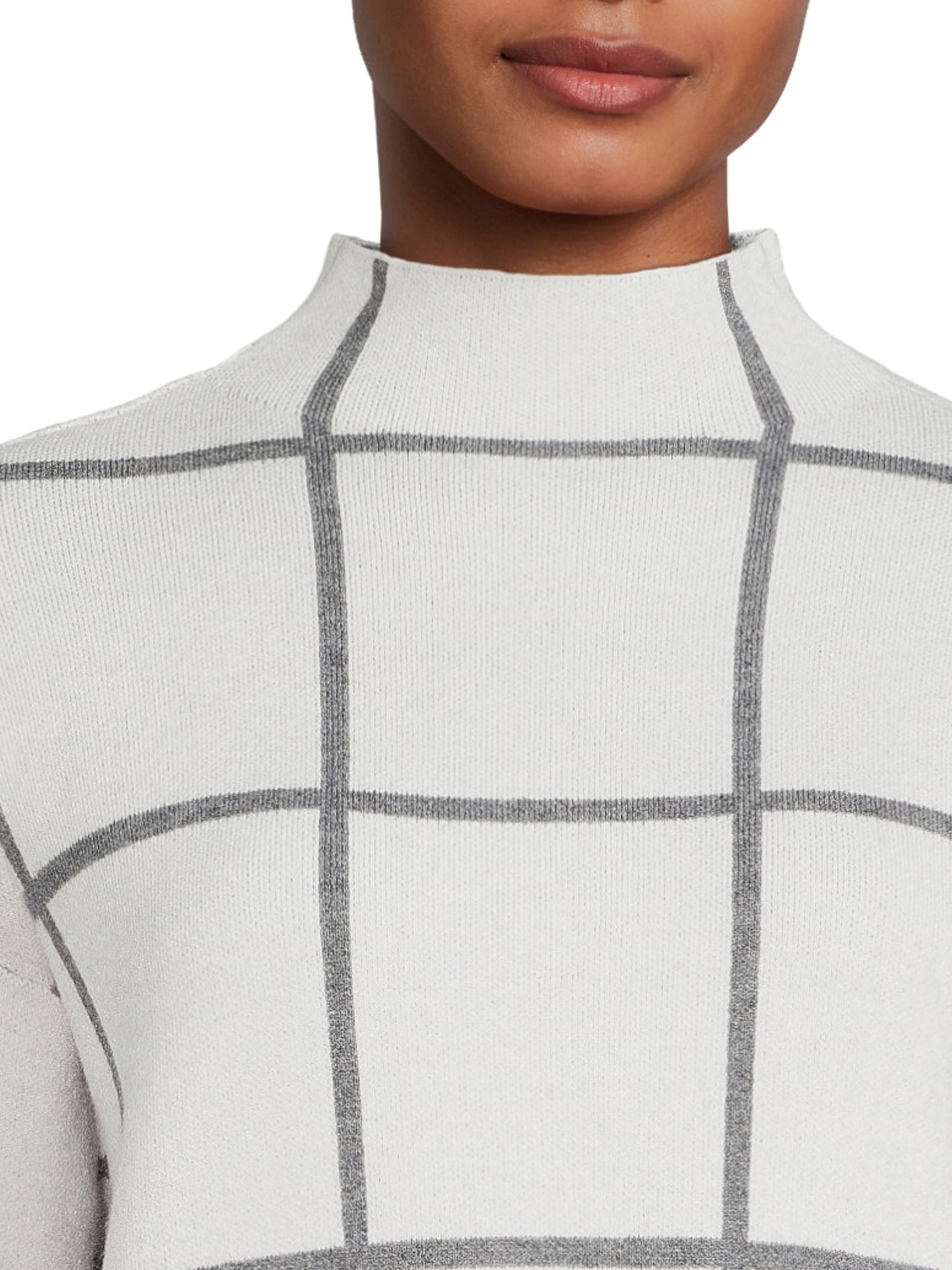 By Design Women’s Funnel-Neck Print Sweater