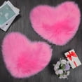 thumbnail image 6 of Mucky Cat Fluffy Heart Shaped Valentine's Day Area Rug & Door Mat , Machine Washable, Non Slip Carpet Mats for Bedroom, Living Room - Home Decor Rugs,Rose Red,10"X16", 6 of 6