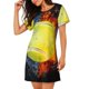 thumbnail image 2 of Disketp Tennis Ball In Fire And Water para Camisón Corto de Manga Corta para Mujeres, Camisón Cómodo con Escote Redondo, Bonito y Confortable, 2 of 6