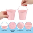 thumbnail image 3 of Uxcell 3"x3" Small Metal Buckets Mini Galvanized Bucket Colorful Easter Buckets Pink 8 Pcs, 3 of 6