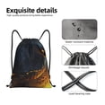 thumbnail image 4 of Saiise Glowing Snake Dark Forest Pattern Sports Drawstring Backpack - String Swim Gym Bag with Wet Proof Pocket for Women&Men-Small, 4 of 6