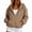 Beige, variant on WULMLEO Half Zip Pullover for Women Y2K Sweatshirt Hoodies Oversized Casual Workout Fall Winter Tops with Pockets Khaki 2XL