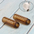 thumbnail image 5 of 28 Pack 30ml Graduated Amber Glass Bottle with White Screw Cap for Essential Oils, Perfumes (Brown, 1oz), 5 of 6