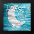 thumbnail image 2 of Jacobs, Cindy 12x12 Black Modern Framed Museum Art Print Titled - Love You to the Moon and Back, 2 of 5