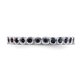 thumbnail image 3 of Auriga Fine Jewelry 925 Sterling Silver Created Sapphire Eternity Ring for Women Size- 5, 3 of 6