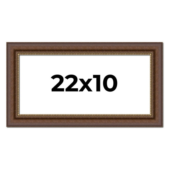22x10 Copper and Brown Real Wood Picture Frame Width 2 inches | Interior Frame Depth 0.5 inches |