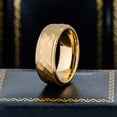 thumbnail image 4 of Jewelry Avalanche Hammered Finish Gold IP Tungsten Carbide Wedding Band 8mm Anniversary Ring size 10, 4 of 4