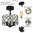 thumbnail image 6 of Miumaeov Modern Crystal 3-Light Luxury Metal Ceiling Light Chandelier, 6 of 9