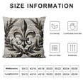 thumbnail image 5 of YINGXI  Cushion Covers Retro Letter Paper Fleur De Lis Vintage Style Square Soft,Pillow Cases Decor for Couch Bedroom Sofa Living 12x12in, 5 of 5