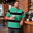 thumbnail image 2 of Trgacdwlo XL-8XL Striped Polo T Shirts for Men Big and Tall Short Sleeve Mens Athletic Shirts Breathable Mens Golf Shirt, 2 of 7
