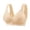 Beige, variant on Womens Bras No Underwire Womens Bras Wireless Supportive Seamless Bras Lace Trim Full Coverage Women's Sports Bras V-Neck T-Shirt Bralette