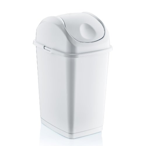 Superio SwingTop Trash Can, 37 Qt. (White)