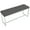 Grey with Silver Frame, variant on Lara Bench Grey - Modern Style Bench Featuring Comfortable Leatherette Seat & Elegant Silver Chrome Frame Legs (W39"xD12"xH18")