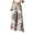 Beige, variant on Causal Pants for Women Floral Print Loose Fit Wide Leg Longline Split-Side Drawstring High Elasticized Waisted Khaki S