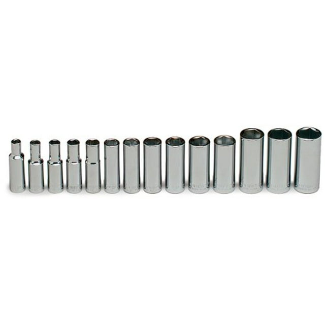 Wright Tool 355 3/8 Pouces Entraînement, Ensemble de Douilles Métriques Profondes 6mm - 19mm (14 Pcs)