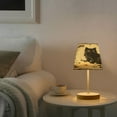 thumbnail image 6 of WOBOGO Vintage Black Kitten Table Lamps Bedroom 3-Speed Dimmable Farm Style with Fabric Shade for Reading and Home Office, 6 of 8
