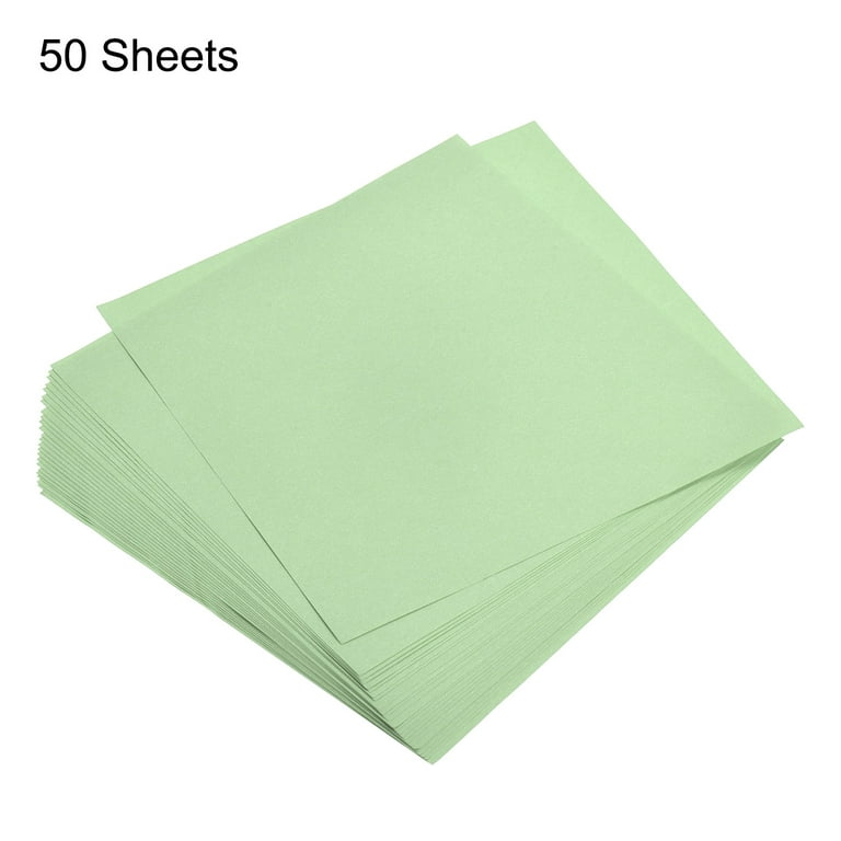 Uxcell Origami Paper Double Sided Green 6x6 Inch Square Sheet for Art Craft  Project, Beginner 50 Sheets