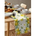 thumbnail image 6 of nqOlkjepod Vintage Lemon Table Runner 36 Inches Long Farmhouse Dress Scarves, Summer Fruit Rustic Botanical Floral Dining Tablerunner for Coffee Table/Kitchen Island/Party Décor, Small 13" x 36", 6 of 8