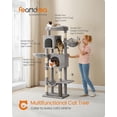thumbnail image 2 of Árbol para Gatos Feandrea Gris Paloma UPCT182G01 175 cm con 2 Cuevas, 2 of 7