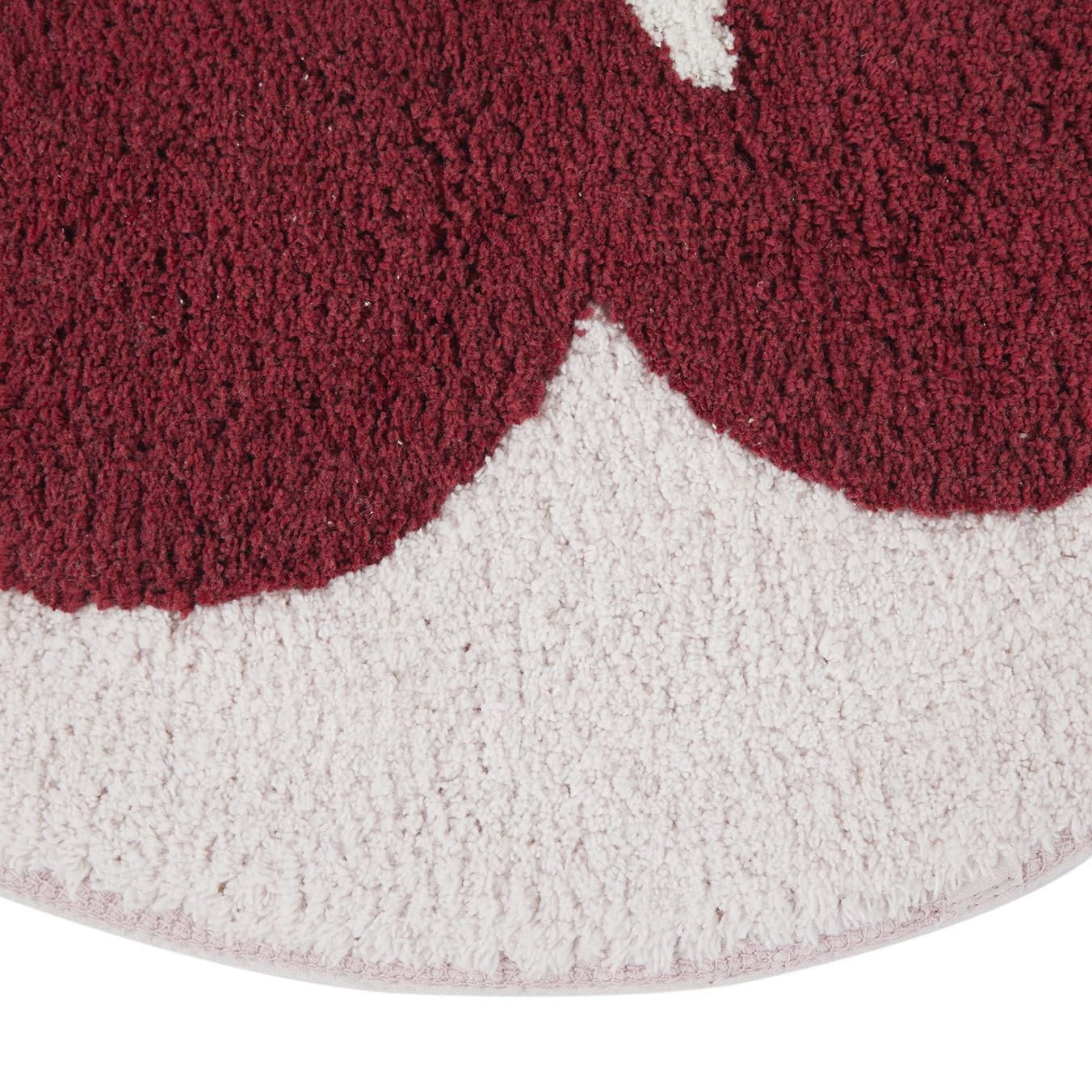 Mainstays Cherries Cotton Bath Rug, Pink & Red, 22" Round