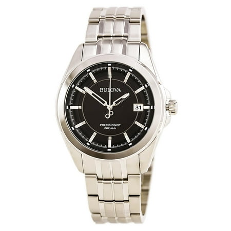 Bulova 96B252 Men's Precisionist Black Dial Stainless Steel Bracelet Watch