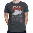 thumbnail image 1 of Star Wars Solo Falcon Schematics Men's T-Shirt-XLarge, 1 of 4
