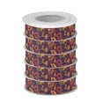 thumbnail image 2 of 5 Rolls Christmas Ribbon 1.5 inch Wide Decorative Ribbon for Gift Wrapping and Holiday Decorations Abstract Pizza Pattern, 2 of 7